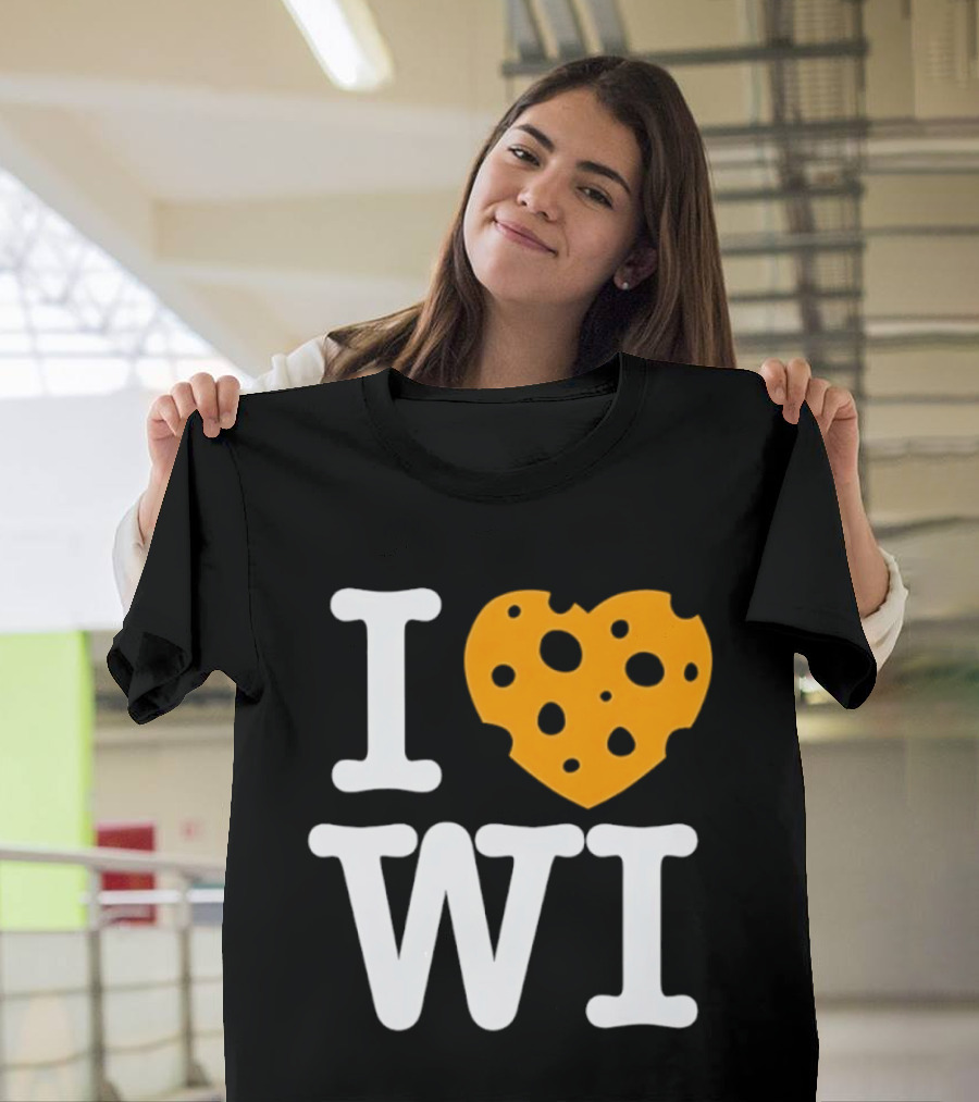 I Love WI Cheesehead Wisconsin Dairy State T-Shirt