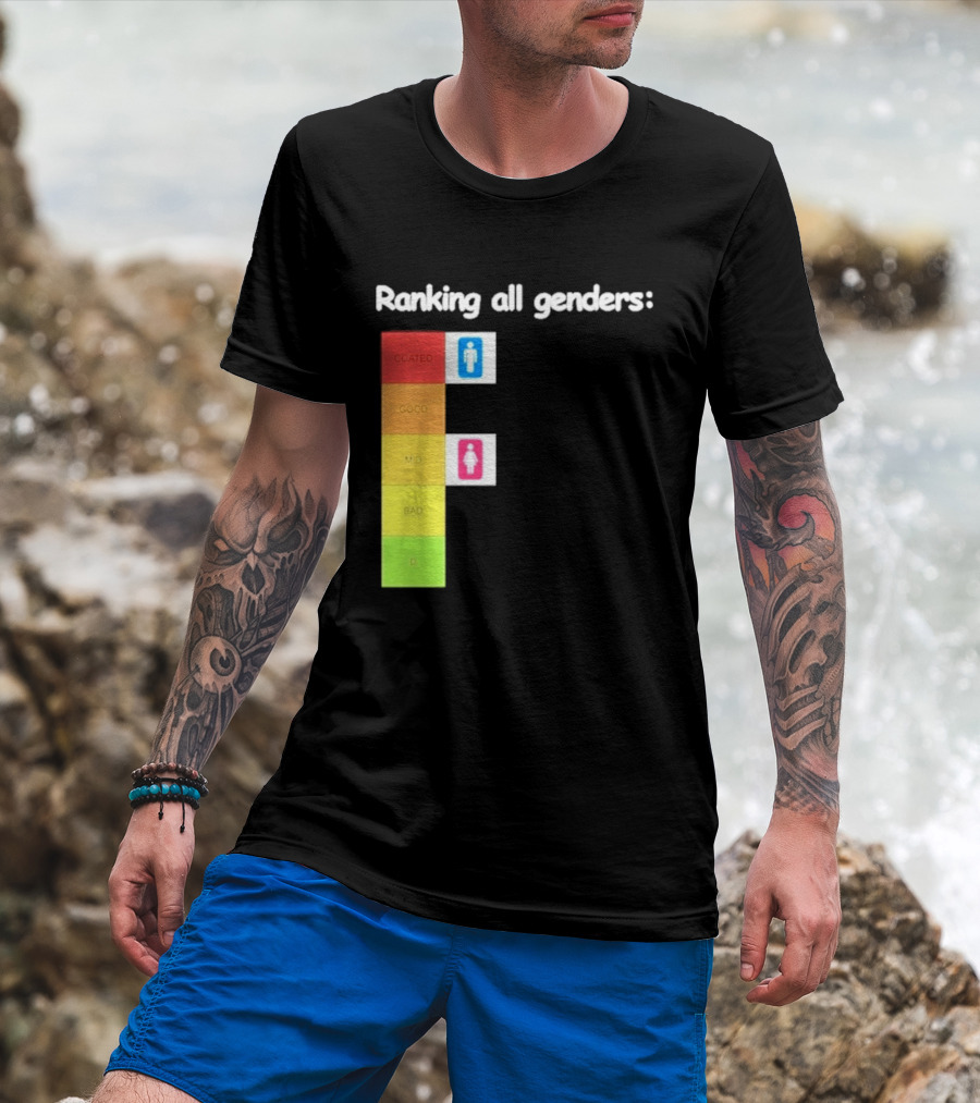 Ranking All Genders Tier List Meme Coated Good Mid Ok D T-Shirt