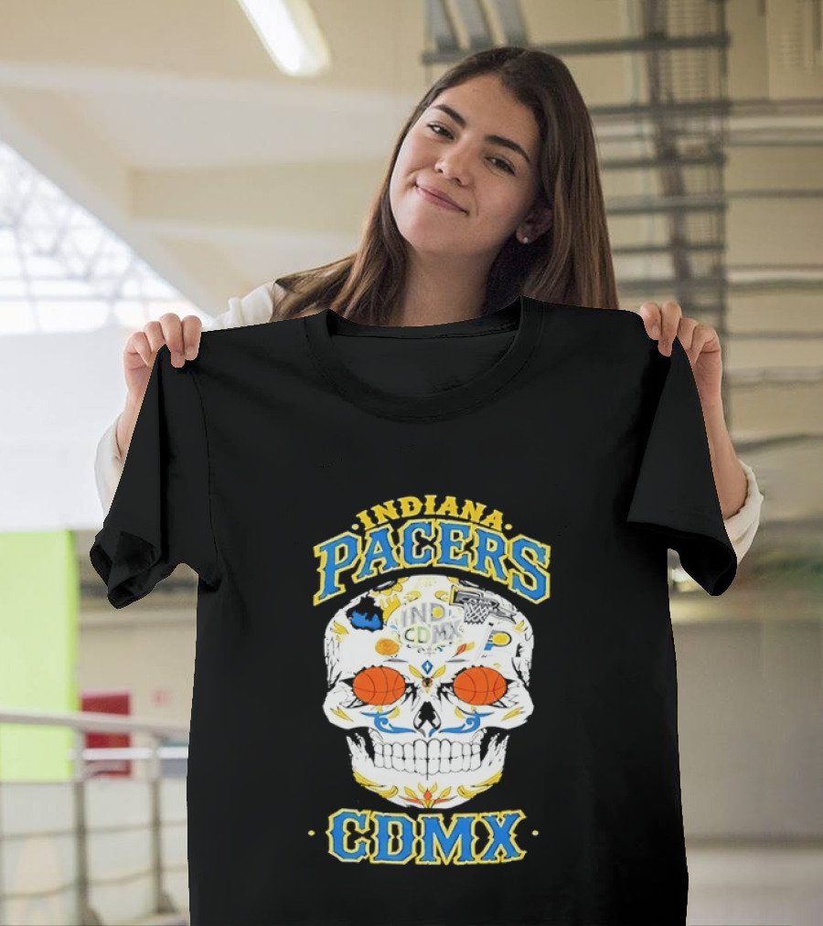 Indiana Pacers CDMX Sugar Skull NBA T-Shirt