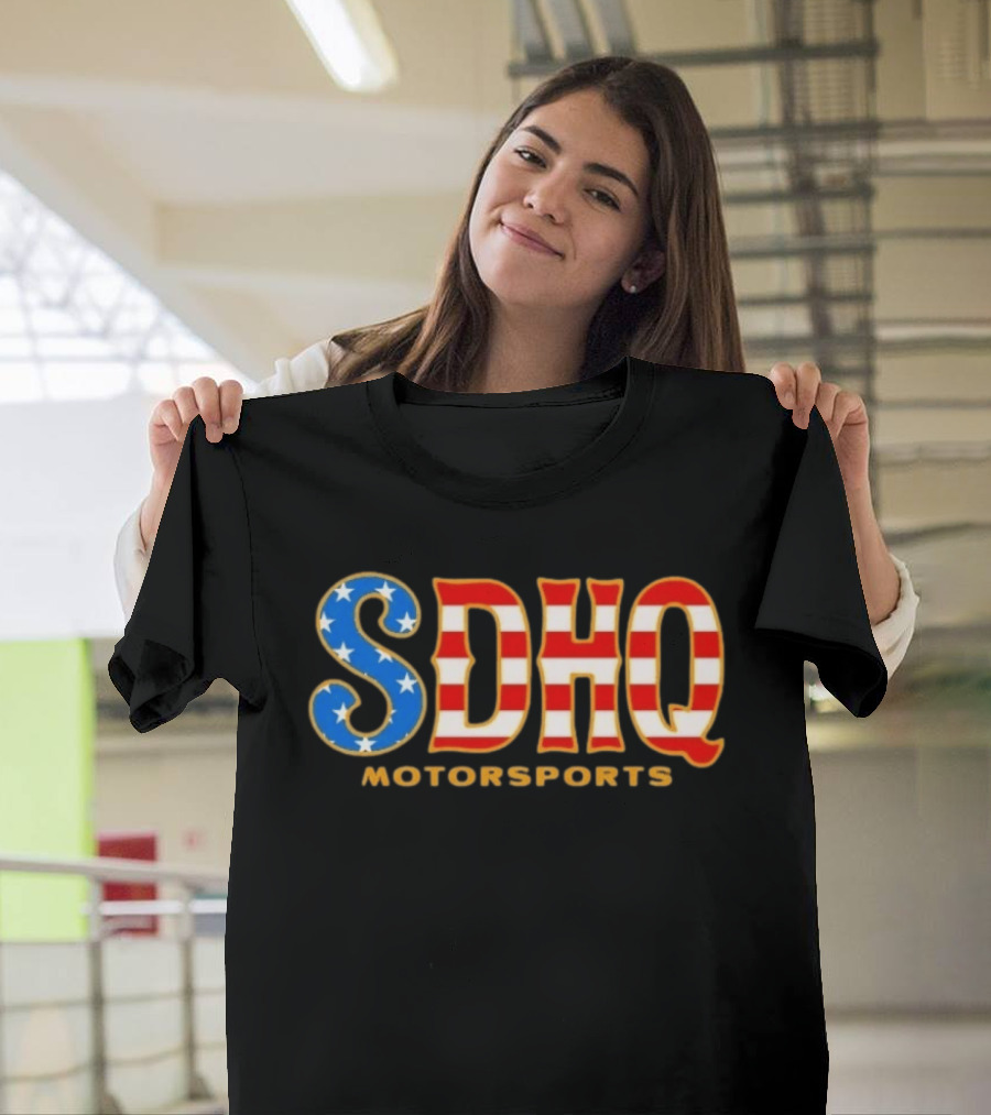 SDHQ Motorsports American Flag Pride Passion Quality Off Road T-Shirt
