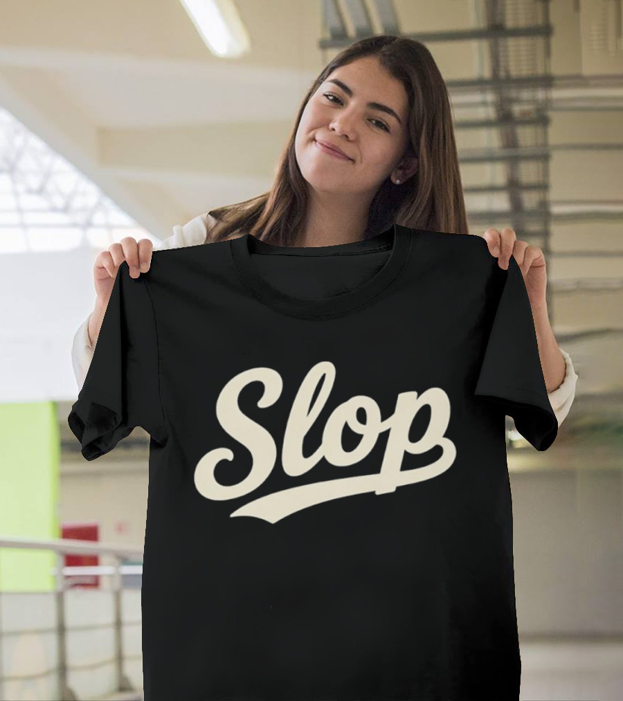 Slop Script Minimalist Vintage Lettering T-Shirt