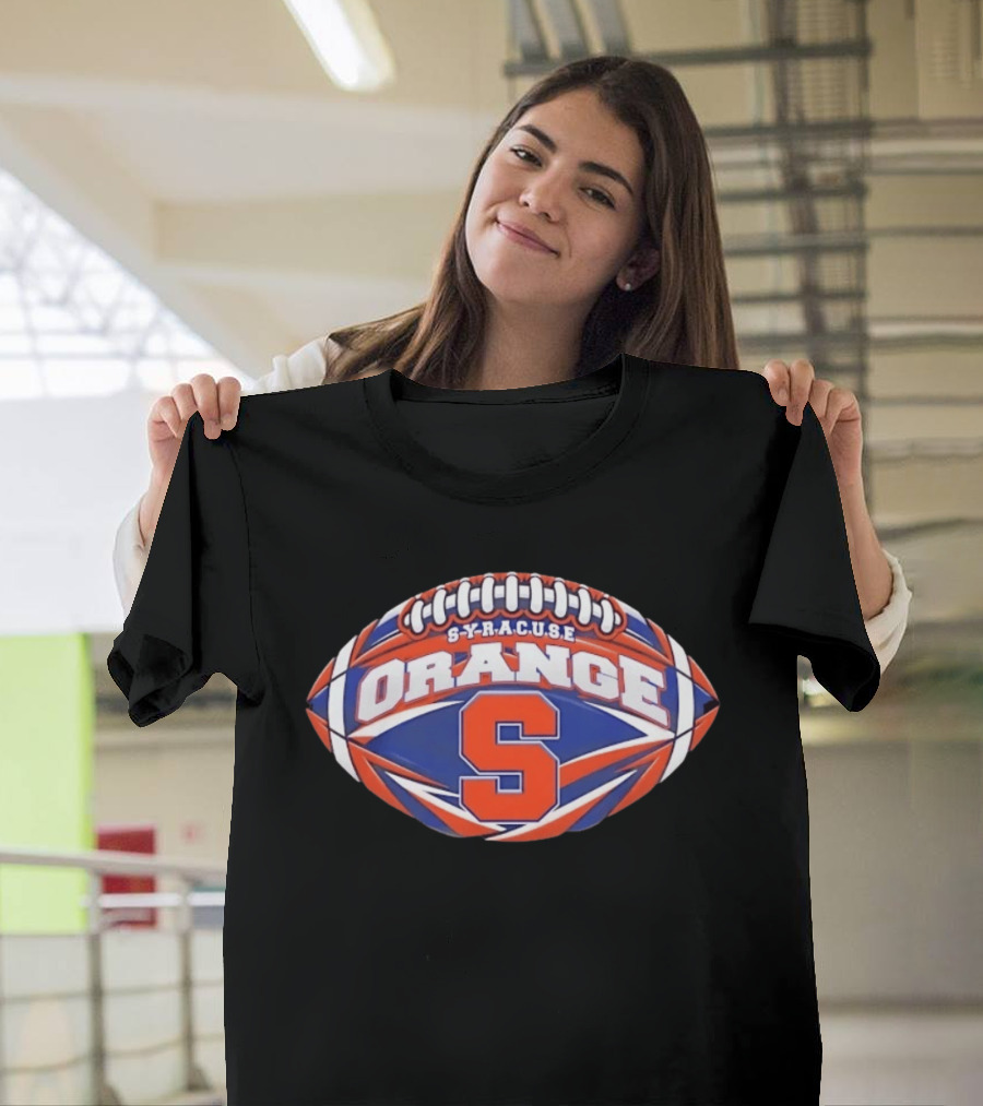 Syracuse Orange S Football NCAA Oval Shape T-Shirt
