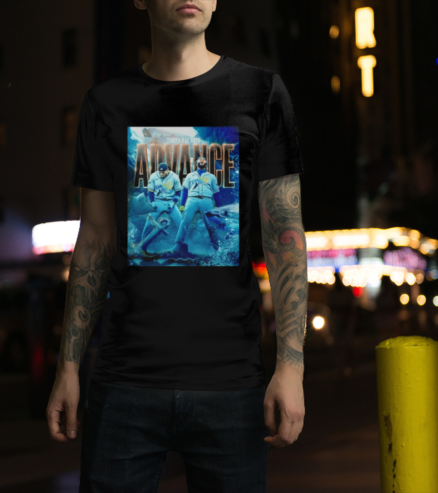 Tampa Bay Rays Advance Team MLB Baseball Victory Celebration Ocean T-Shirt