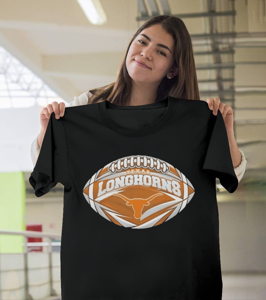 Texas Longhorns Football NCAA Oval Longhorn T-Shirt