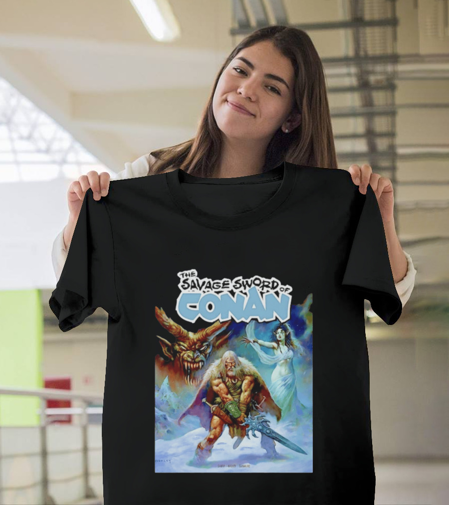 Savage Sword Of Conan Featuring Sharp Arcudi Carvalho Fantasy T-Shirt