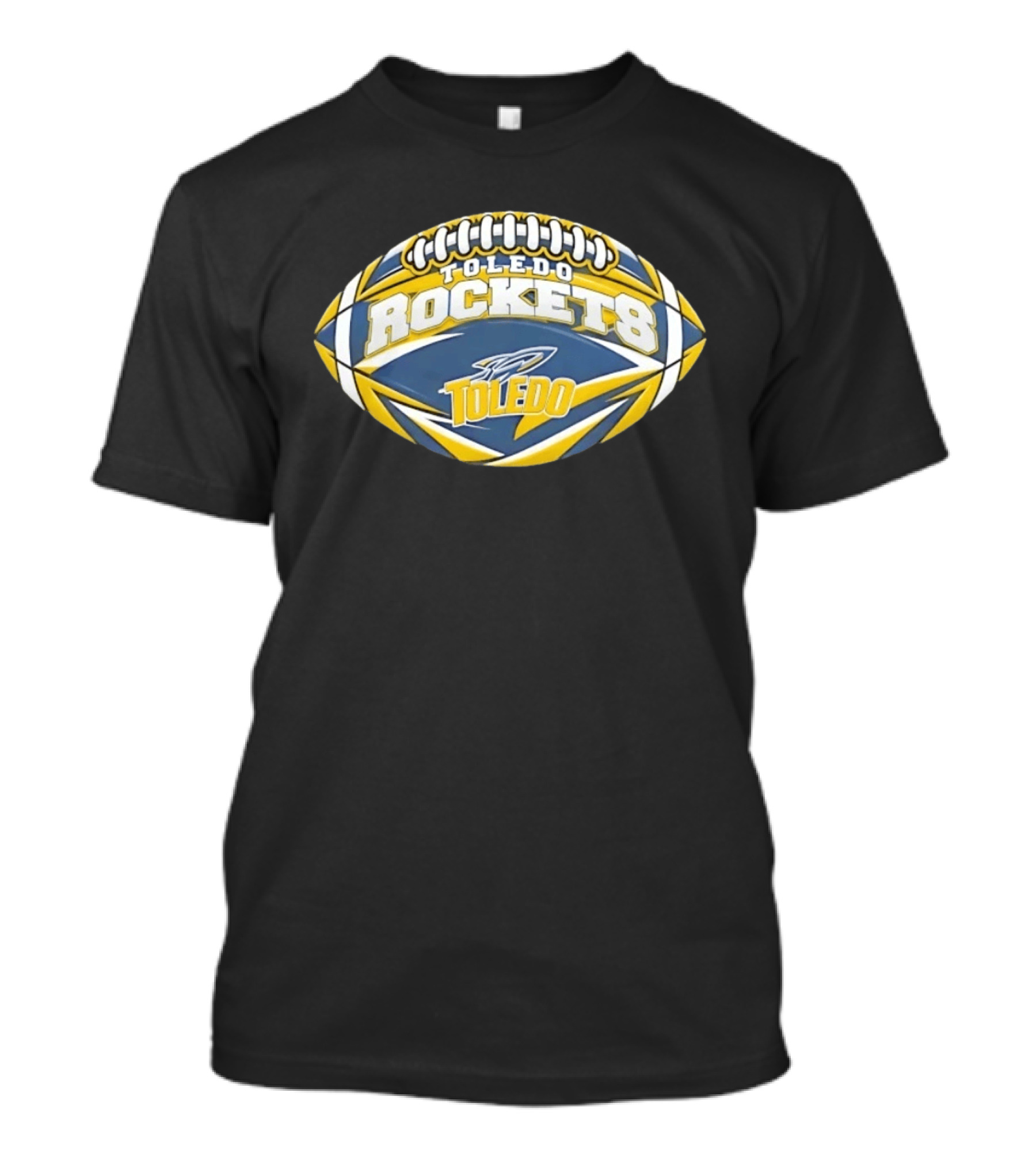 Toledo Rockets NCAA Football Oval Shape Team Spirit T-Shirt