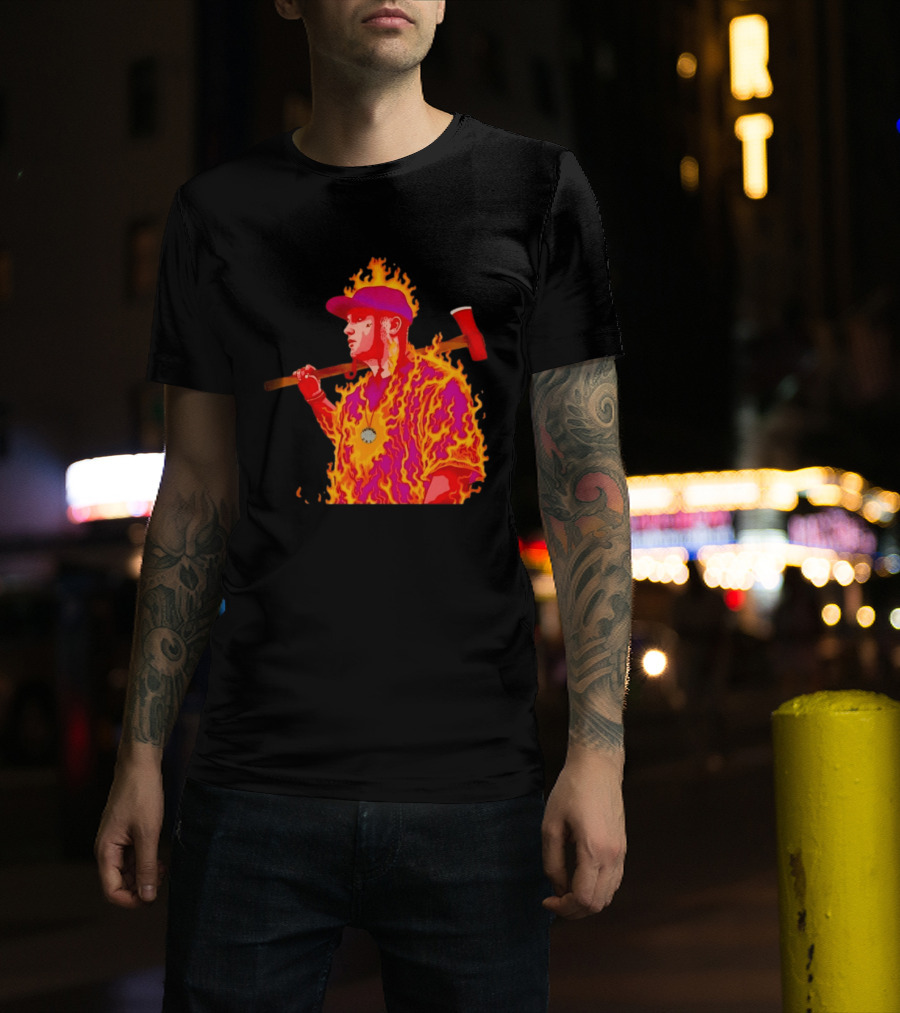 Trippie Redd Flaming Axe Fiery Rap T-Shirt