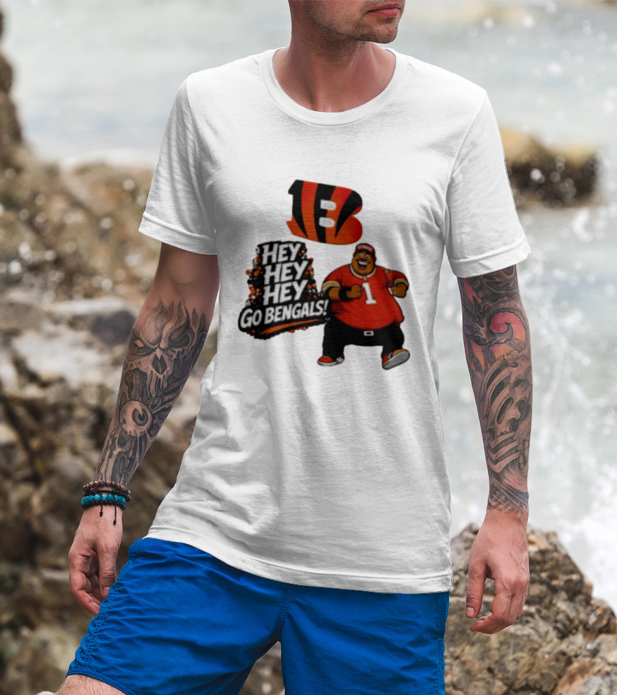 Ja Marr Chase Fat Albert Cincinnati Bengals Hey Hey Hey Go Bengals T-Shirt