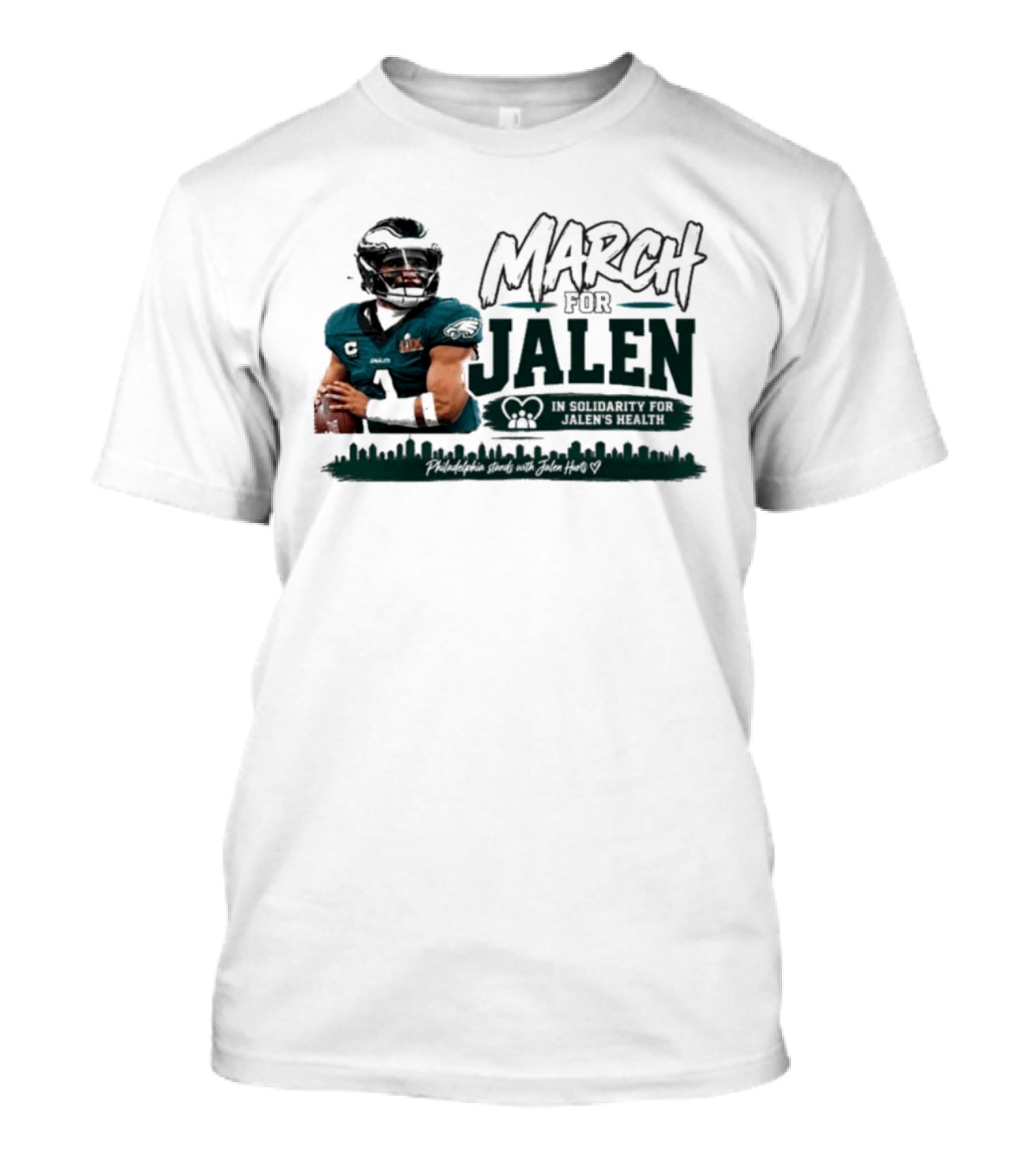 March For Jalen Hurts Philadelphia Football Quarterback Signature Series T-Shirt