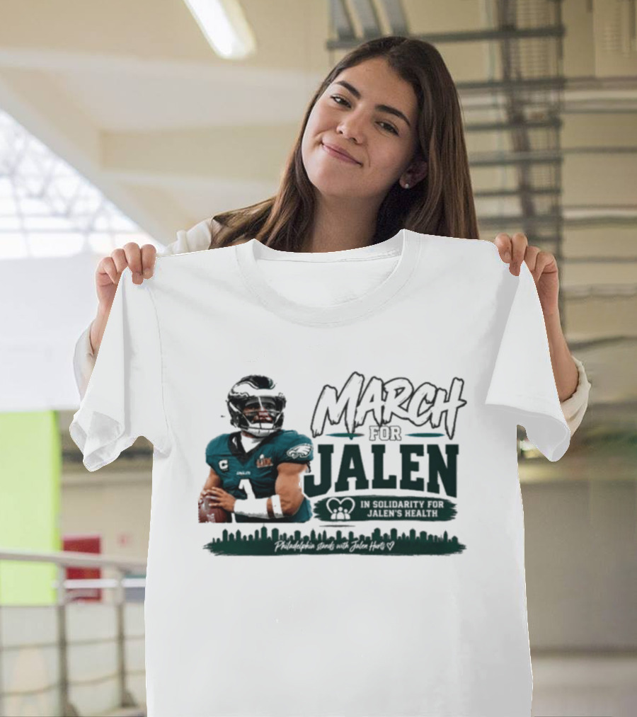 March For Jalen Hurts Philadelphia Football Quarterback Signature Series T-Shirt