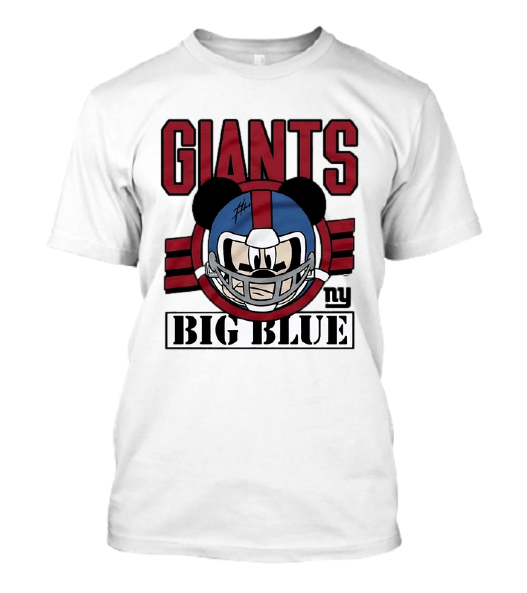 New York Giants Mickey Mouse Big Blue NFL Collaboration T-Shirt