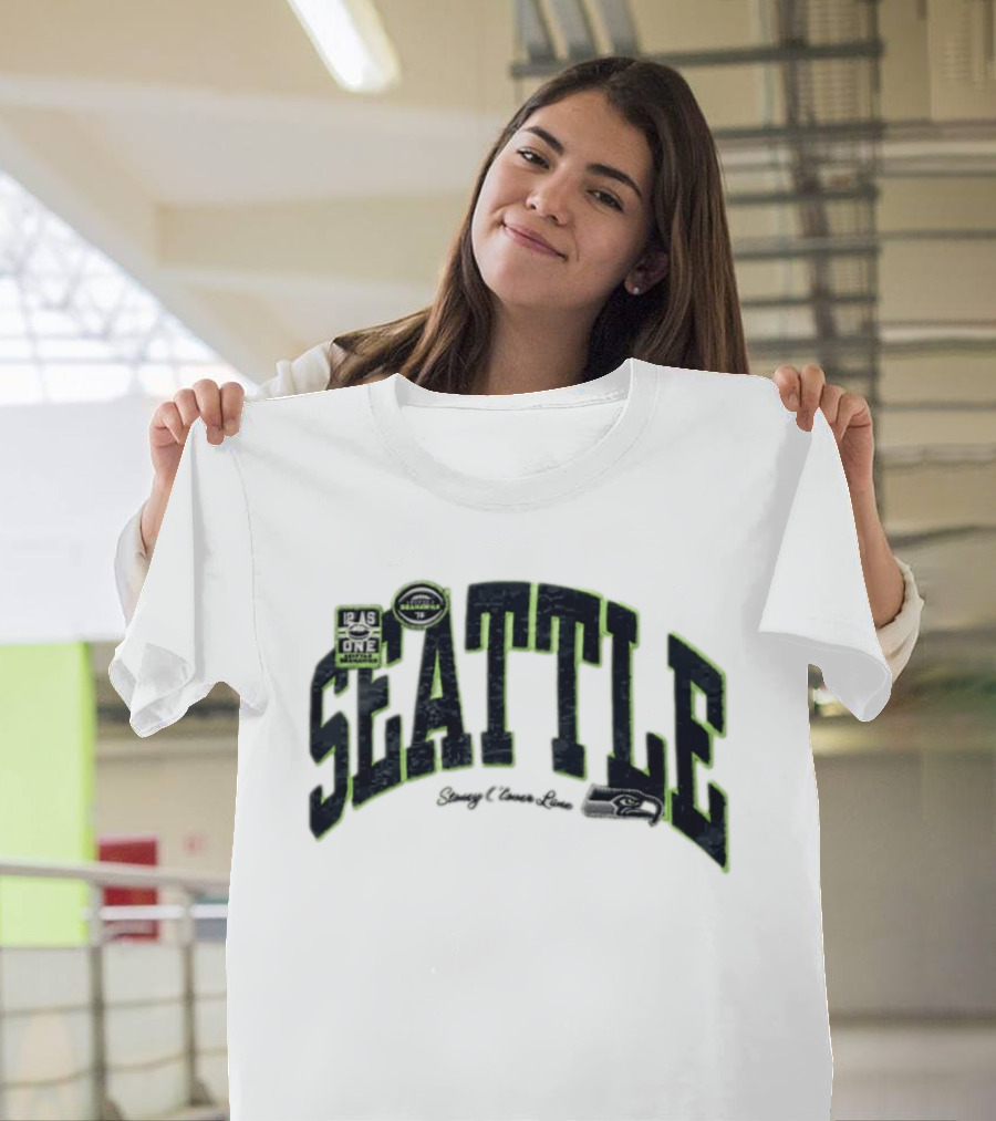 Seattle Seahawks 12 As One Stoney Clover Lane NFL Team Collaboration T-Shirt