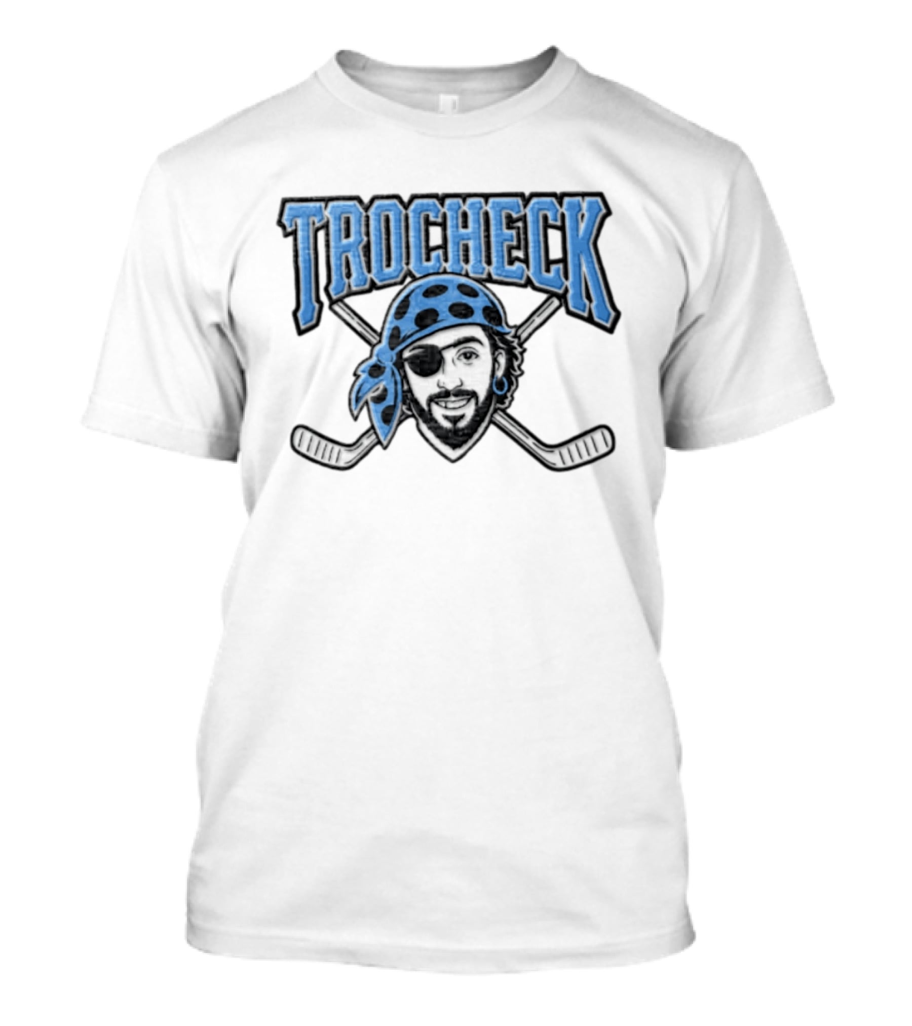 Trocheck Beard Pirate Crossed Hockey Sticks T-Shirt