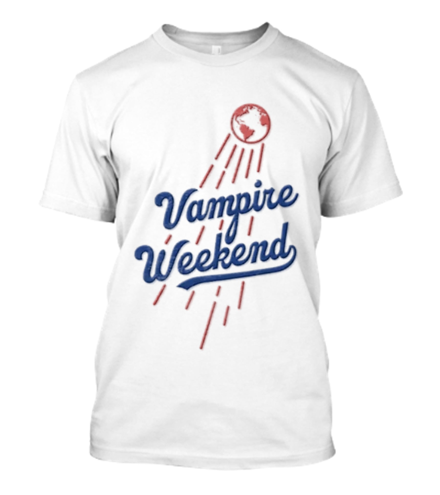 Vampire Weekend Globe Indie Rock Alternative Band Earth Rays T-Shirt