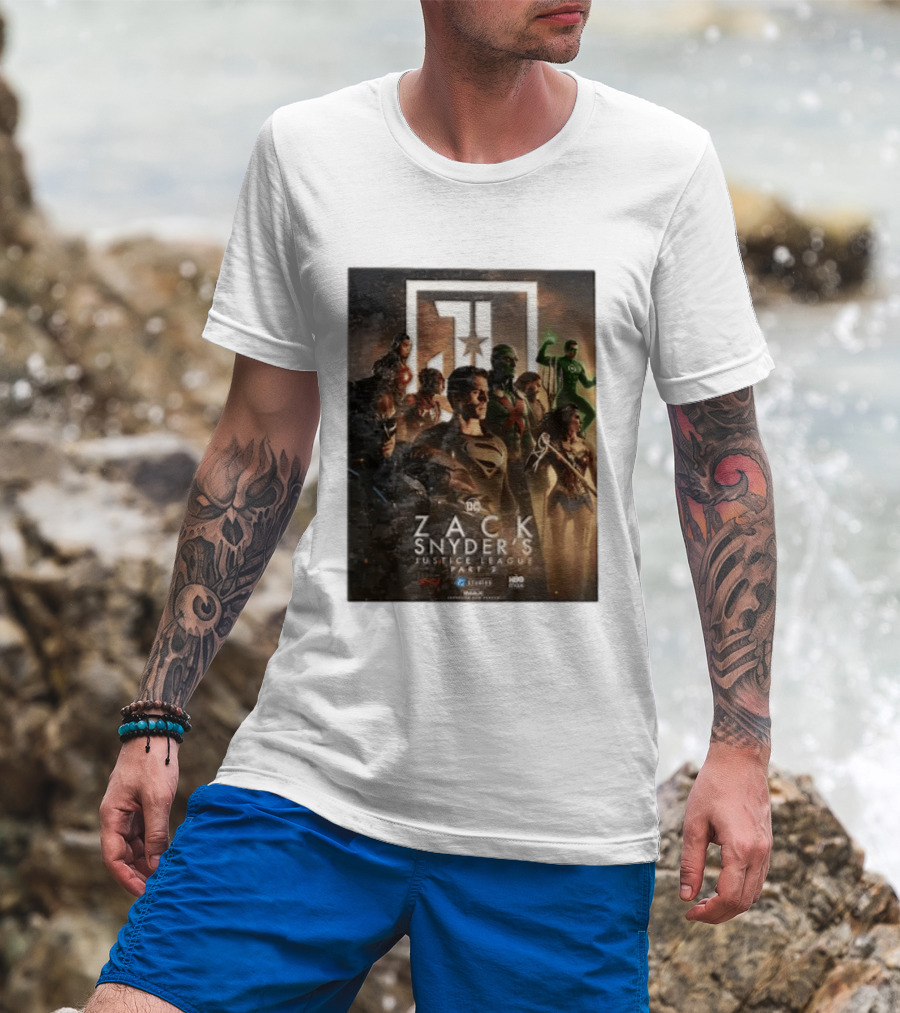 Zack Snyder's Justice League Part 2 DC Superheroes Movie Featuring Hero Lineup T-Shirt
