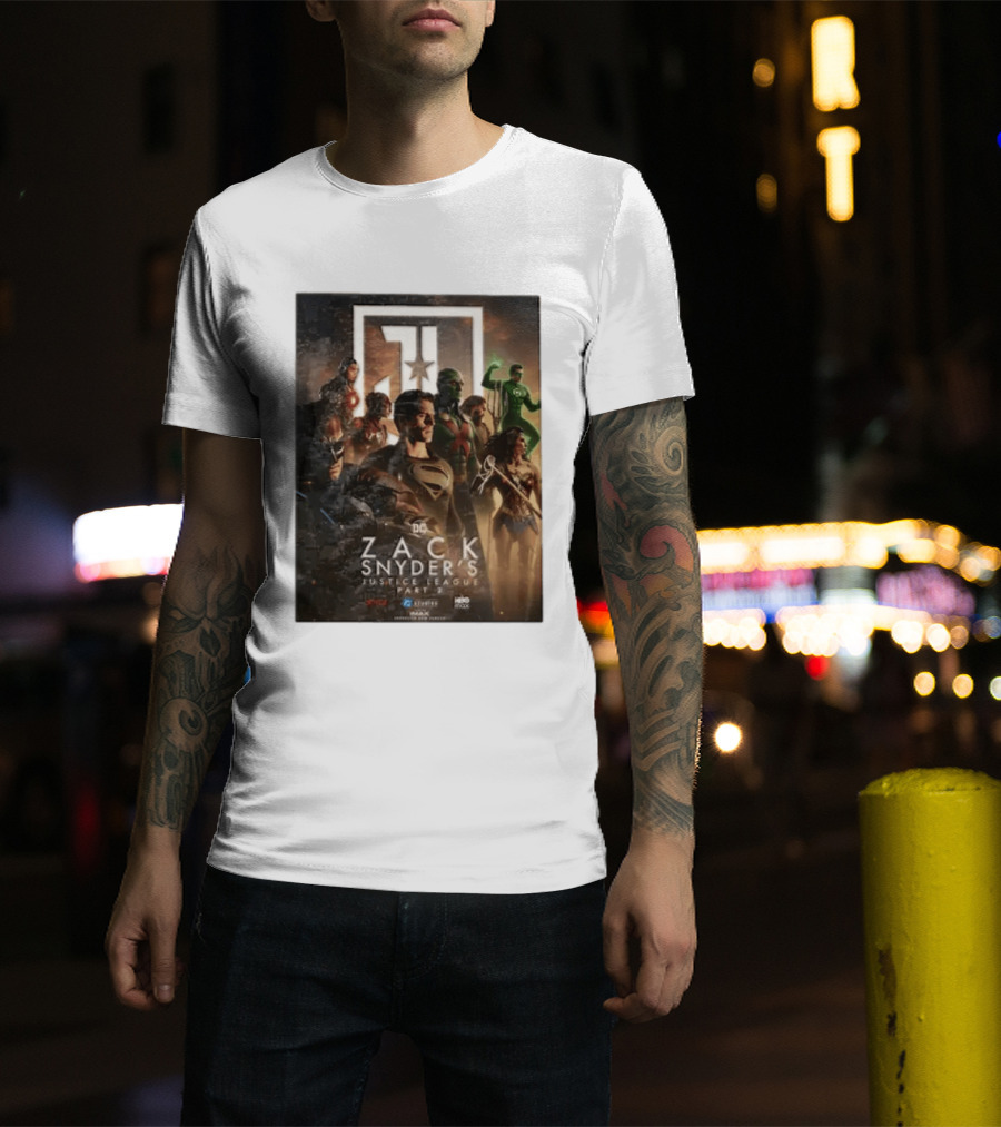Zack Snyder's Justice League Part 2 DC Superheroes Movie Featuring Hero Lineup T-Shirt