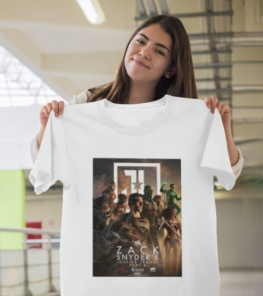Zack Snyder's Justice League Part 2 DC Superheroes Movie Featuring Hero Lineup T-Shirt