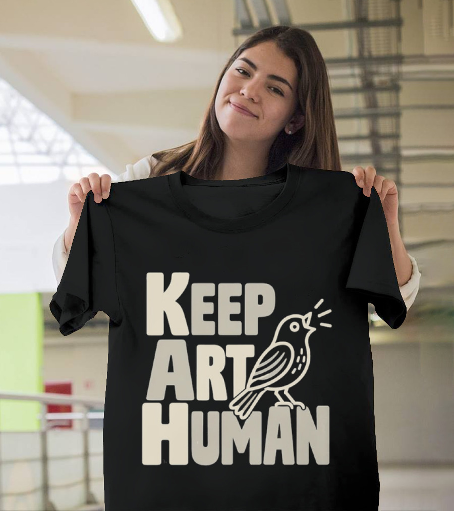Keep Art Human Bird T-Shirt