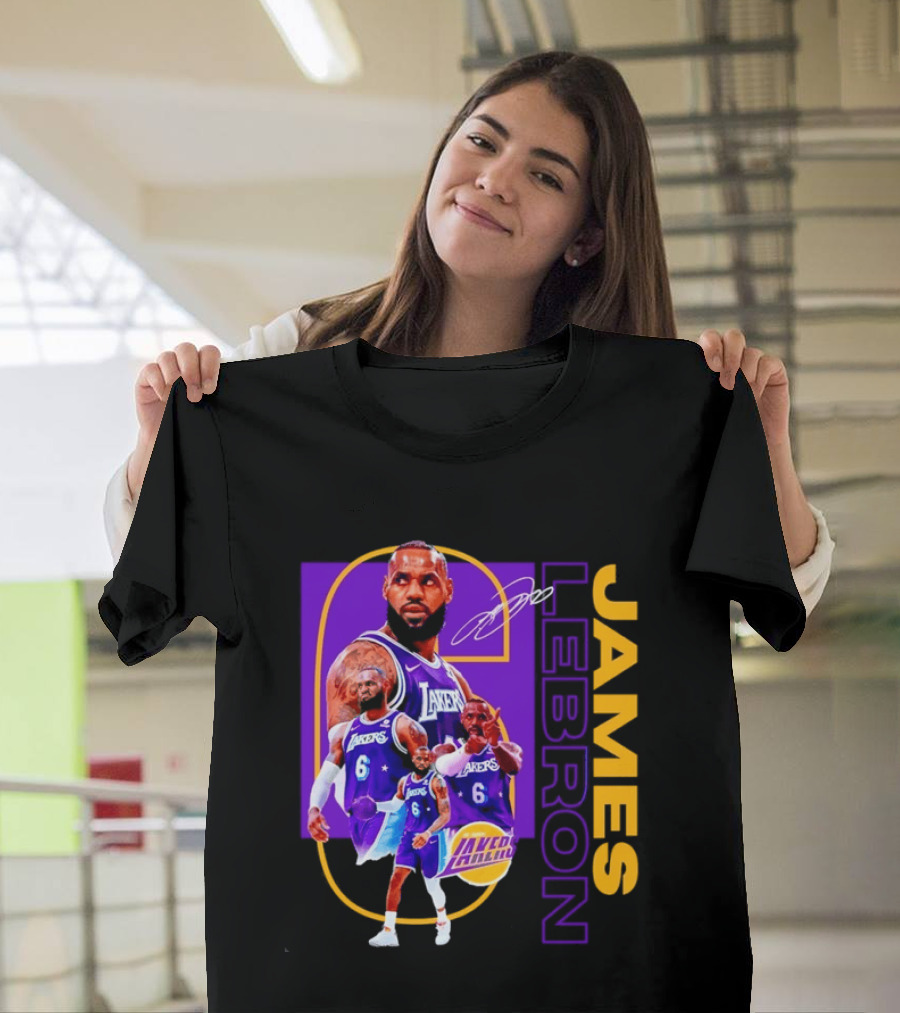 LeBron James Los Angeles Lakers 6 NBA Basketball T-Shirt