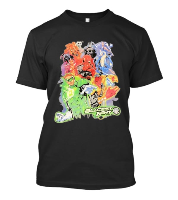 Blackest Night DC Comics Green Lantern Sinestro Corps Character Compilation T-Shirt