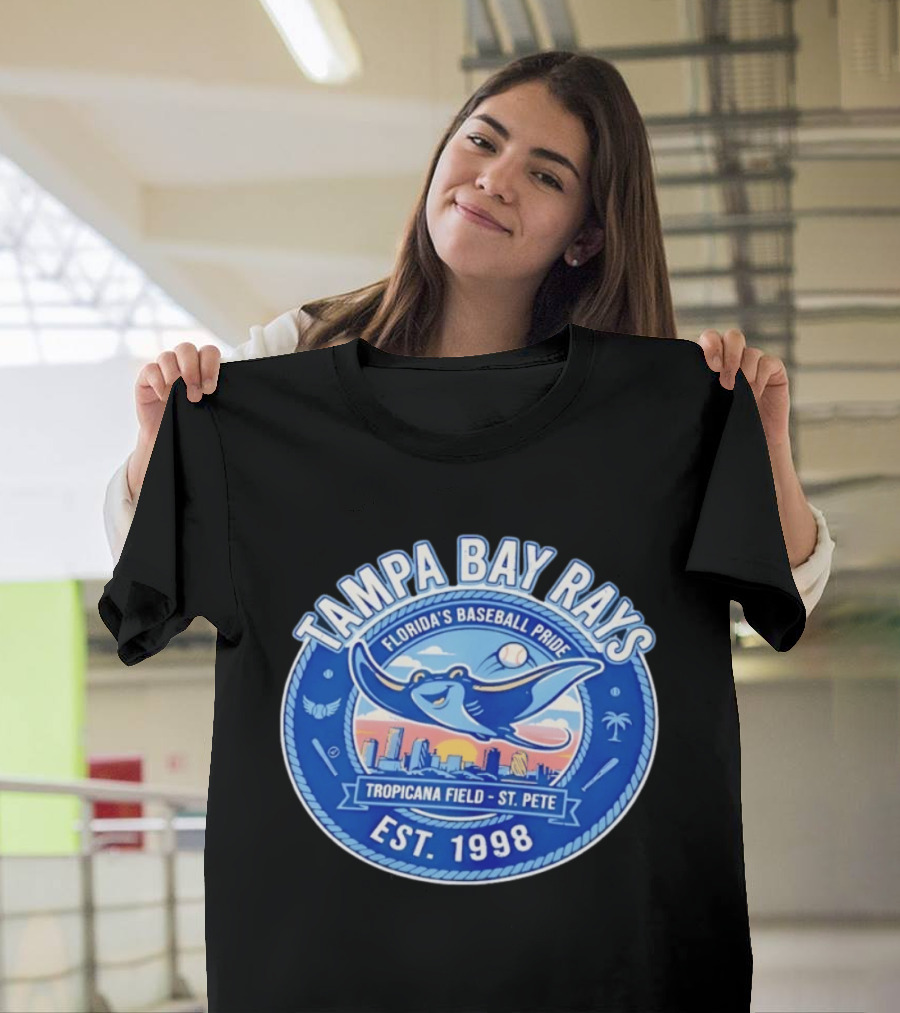 Tampa Bay Rays Florida's Baseball Pride Tropicana Field St. Pete Est. 1998 T-Shirt