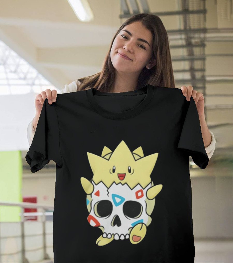 Togepi Skull Fusion Pokemon Anime Gaming Fan T-Shirt