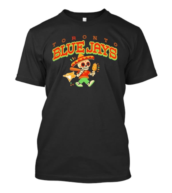Toronto Blue Jays Dia De Los Muertos Sugar Skull Baseball T-Shirt