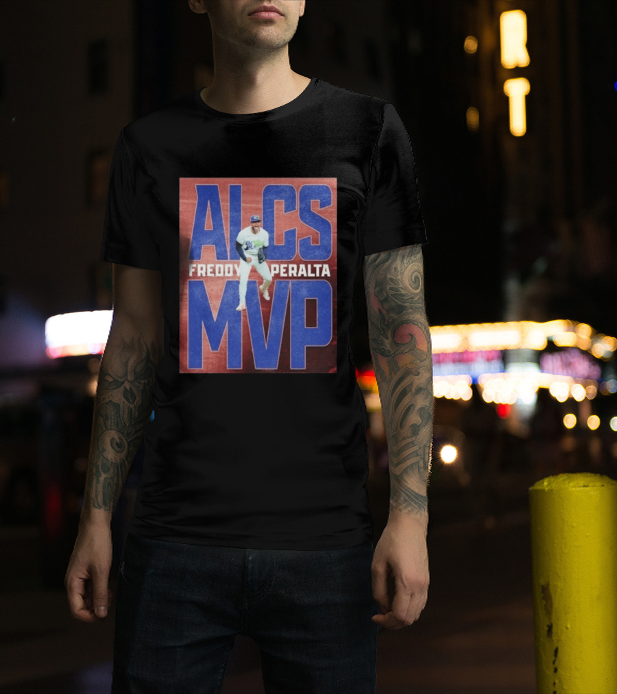 ALCS MVP Freddy Peralta Devil Rays MLB Baseball T-Shirt