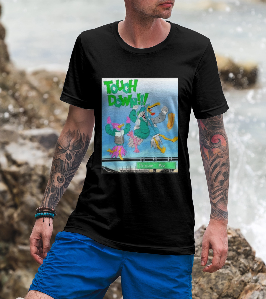 Touch Down Philadelphia Eagles Birds Pattison Av T-Shirt