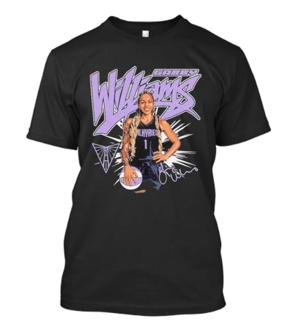 Gabby Williams Valkyries Basketball Art Signature T-Shirt