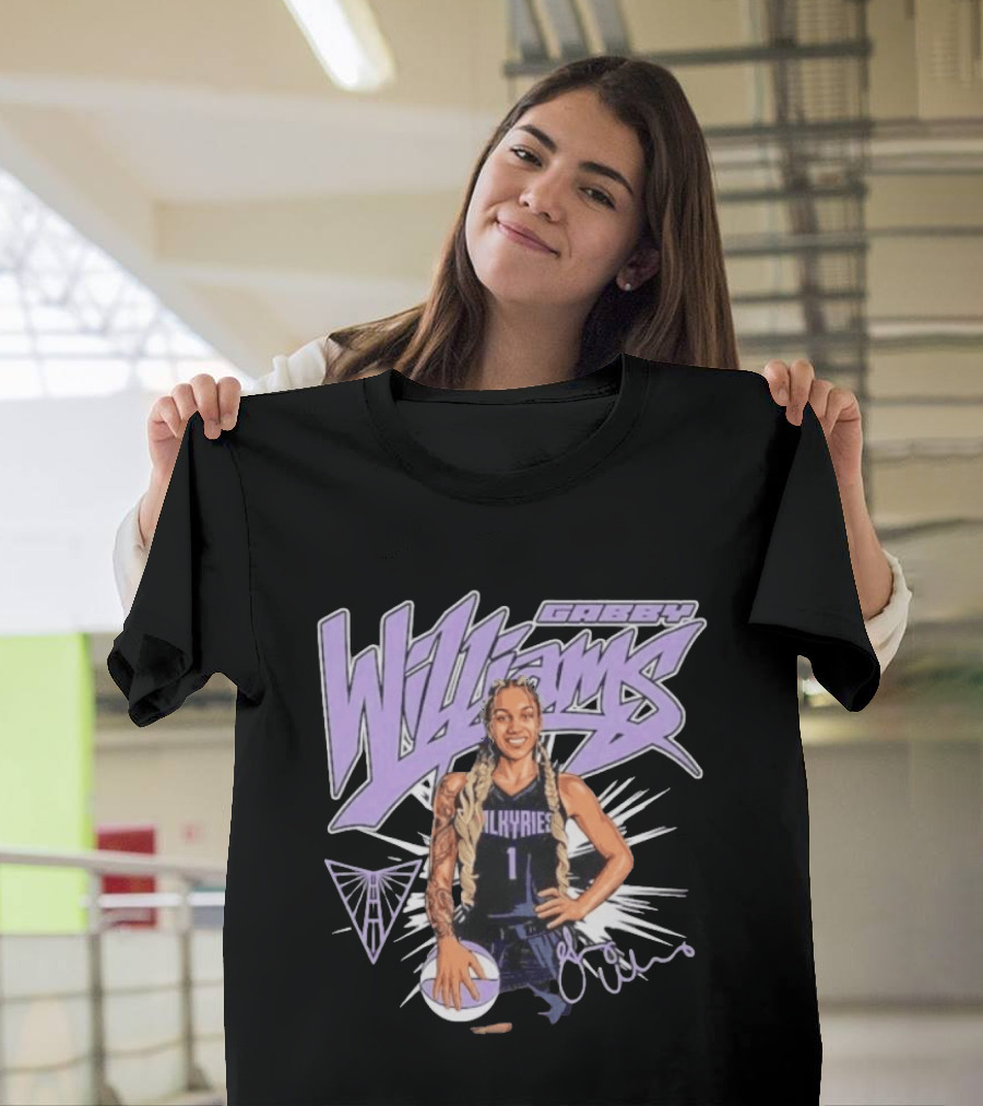 Gabby Williams Valkyries Basketball Art Signature T-Shirt