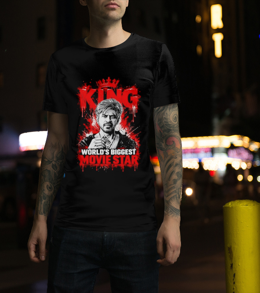 King Shah Rukh Khan World's Biggest Movie Star T-Shirt