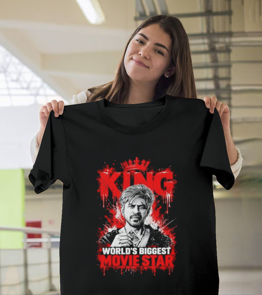 King Shah Rukh Khan World's Biggest Movie Star T-Shirt