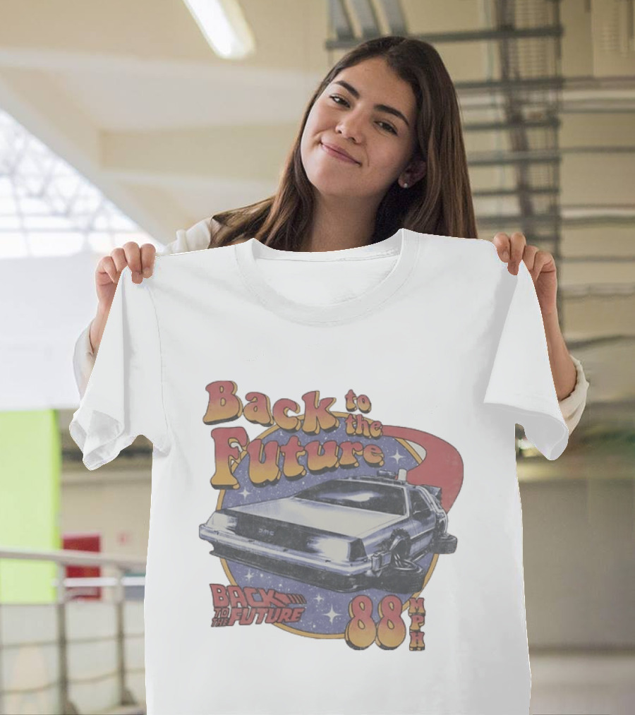 Back To The Future 88 MPH DeLorean Time Machine Powered By Flux Capacitor T-Shirt