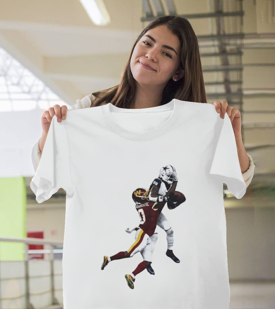 Benjamin St Juste Washington Commanders Defensive Play NFL Action T-Shirt