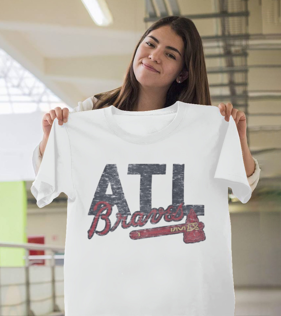 ATL Braves Distressed MLB Baseball T-Shirt