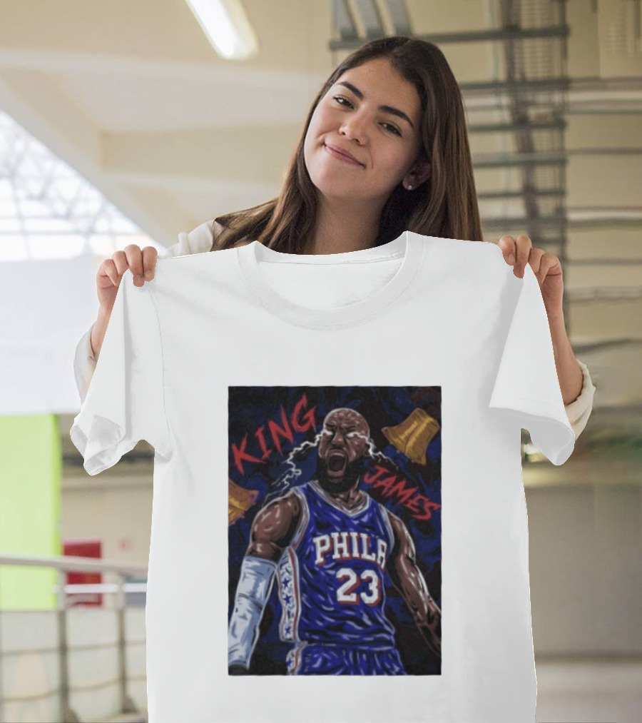 King James No 23 Phila Basketball Philadelphia 76ers T-Shirt
