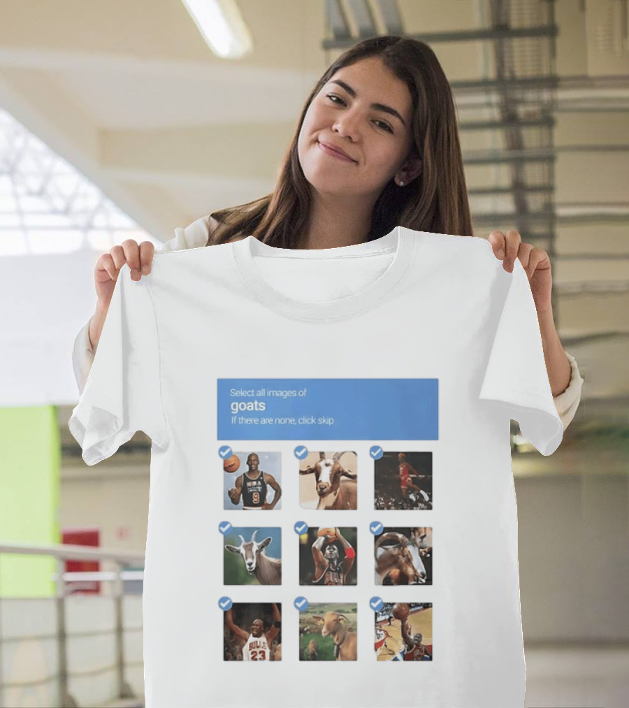 Michael Jordan Chicago Bulls Goat Meme Basketball Legend Select Goats T-Shirt