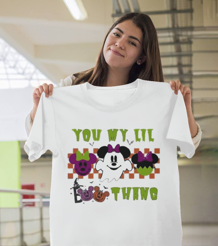 You My Lil Boo Thang Halloween Minnie Mouse Ghost Pumpkins T-Shirt