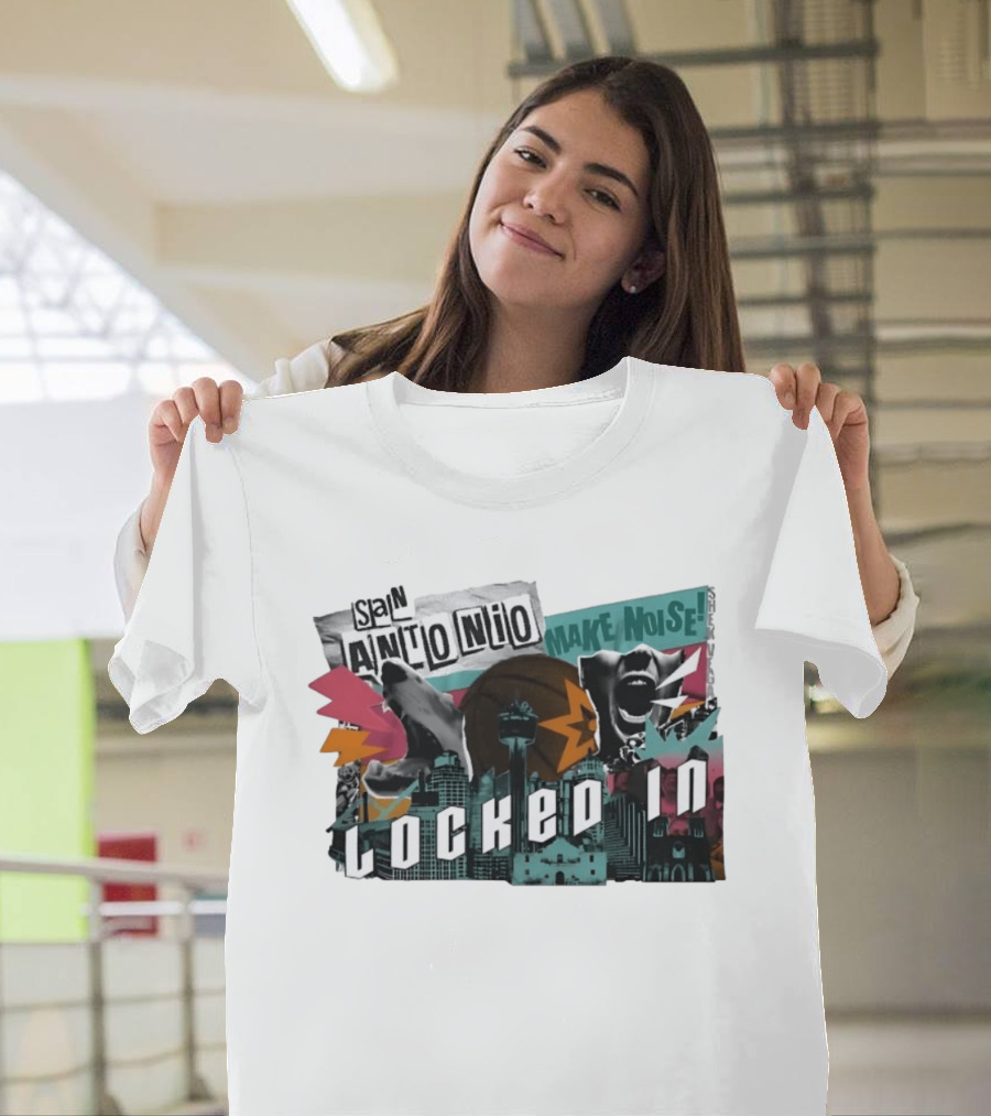 San Antonio Spurs Locked In Make Noise Basketball T-Shirt