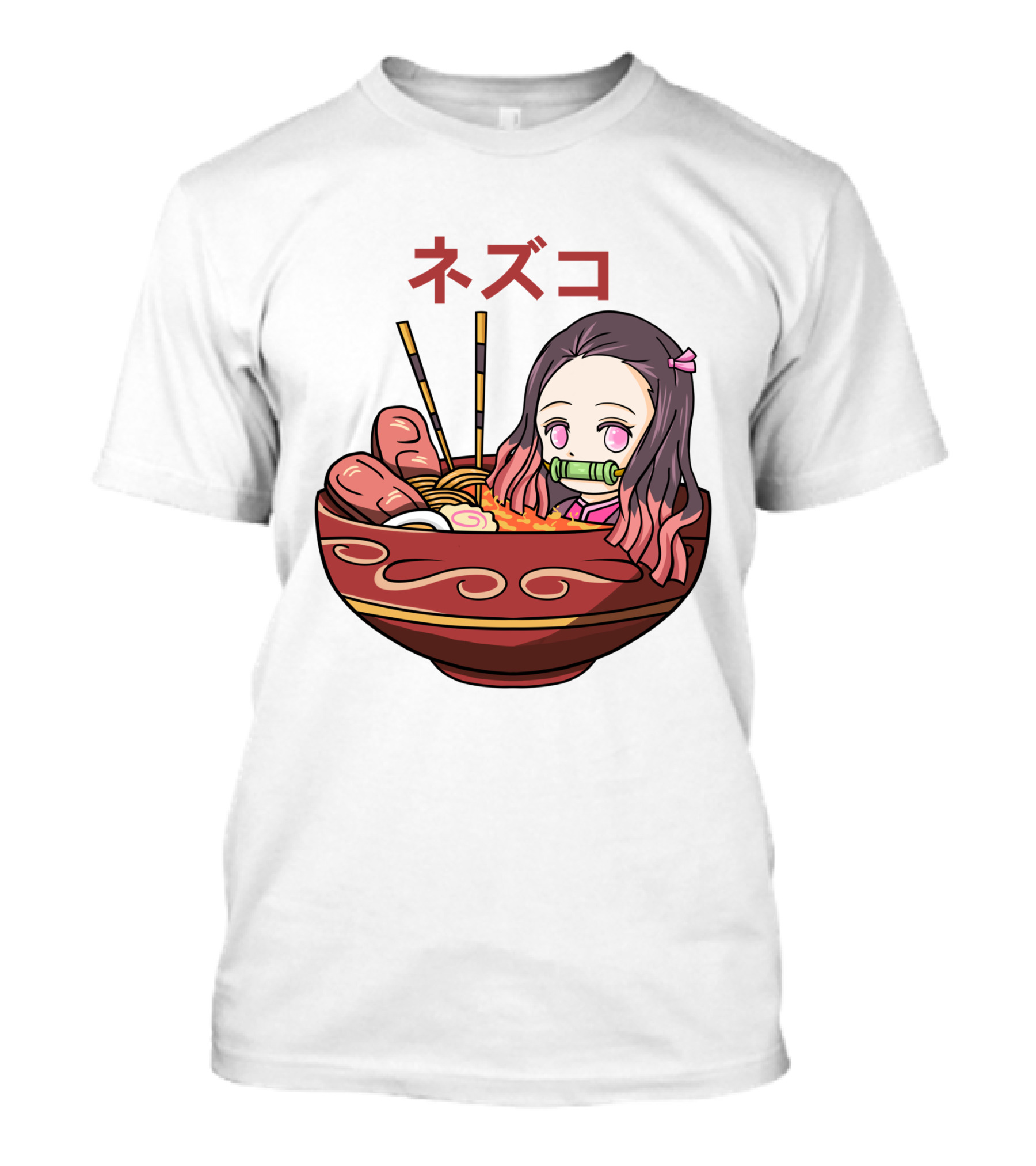 Nezuko Ramen Bowl Kimetsu No Yaiba Demon Slayer Character T-Shirt