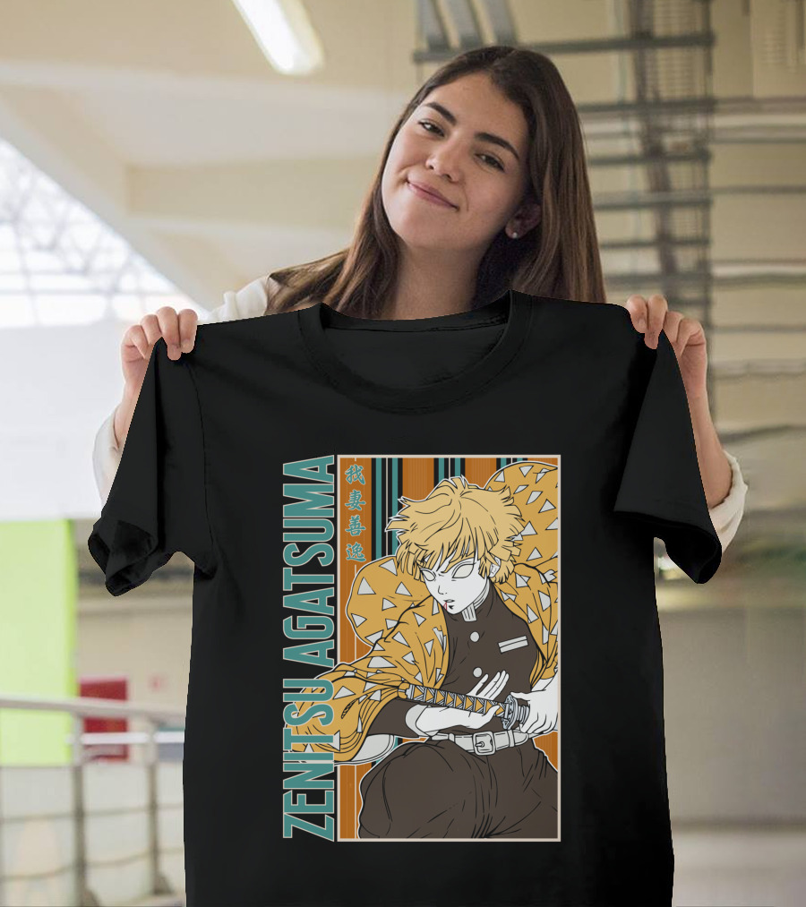 Zenitsu Agatsuma Kimetsu No Yaiba Demon Slayer T-Shirt