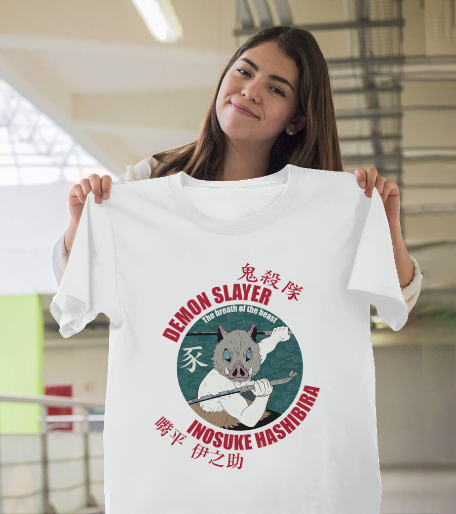 Demon Slayer Inosuke Hashibira The Breath Of The Beast Chibi Kimetsu No Yaiba T-Shirt