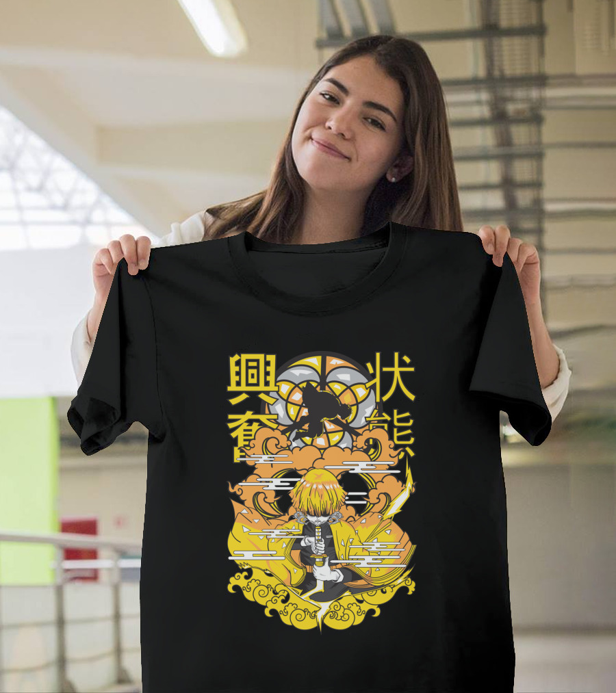 Demon Slayer Kimetsu no Yaiba Zenitsu Agatsuma Lightning Thunder Breathing T-Shirt