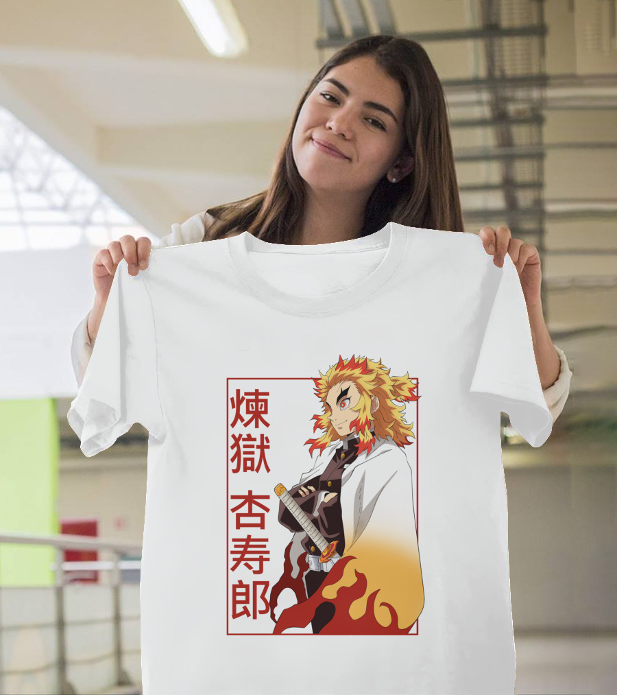 Demon Slayer Kimetsu No Yaiba Rengoku Kyojuro Flame Hashira T-Shirt