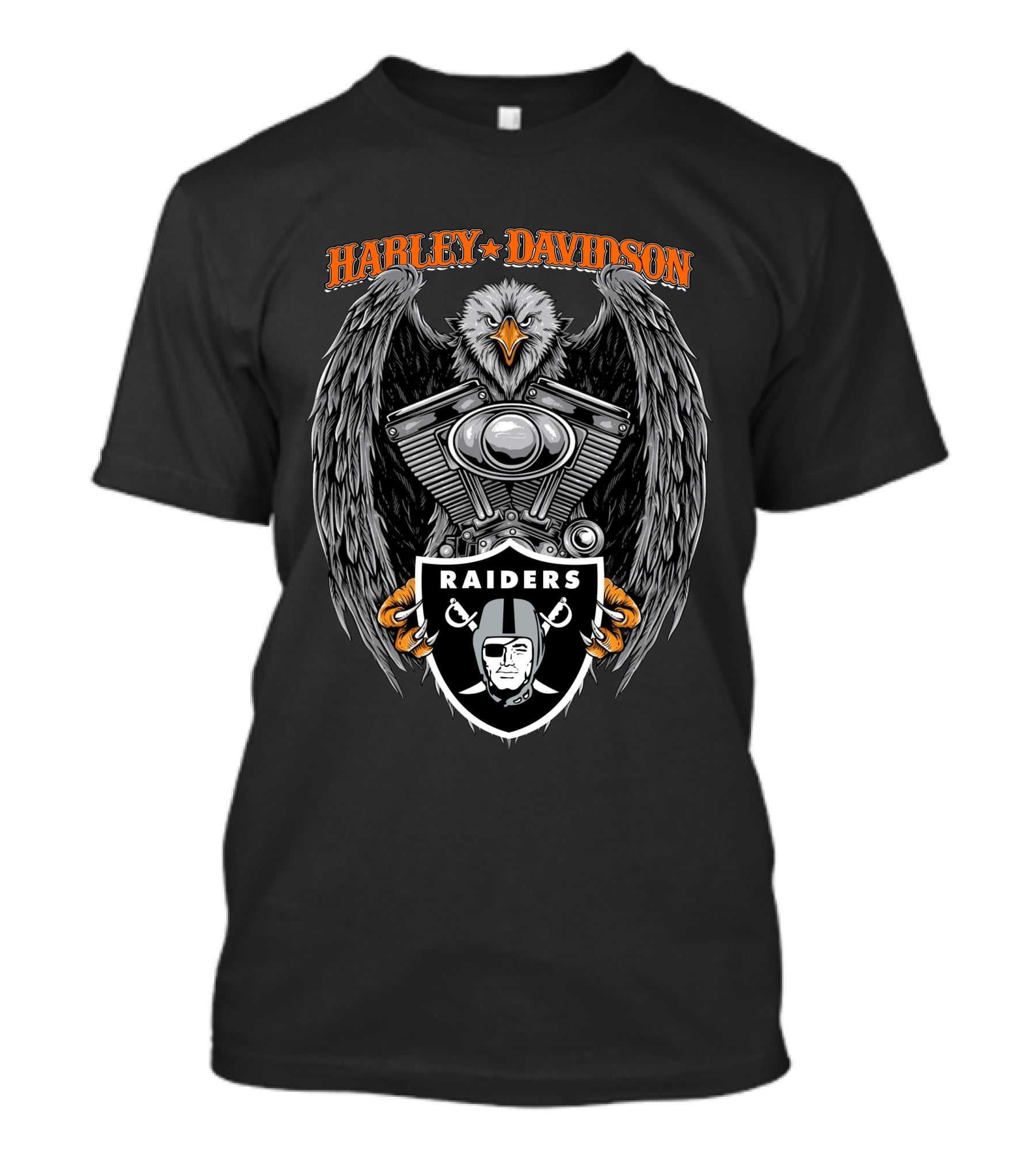 Harley Davidson Raiders Eagle Engine Shield T-Shirt