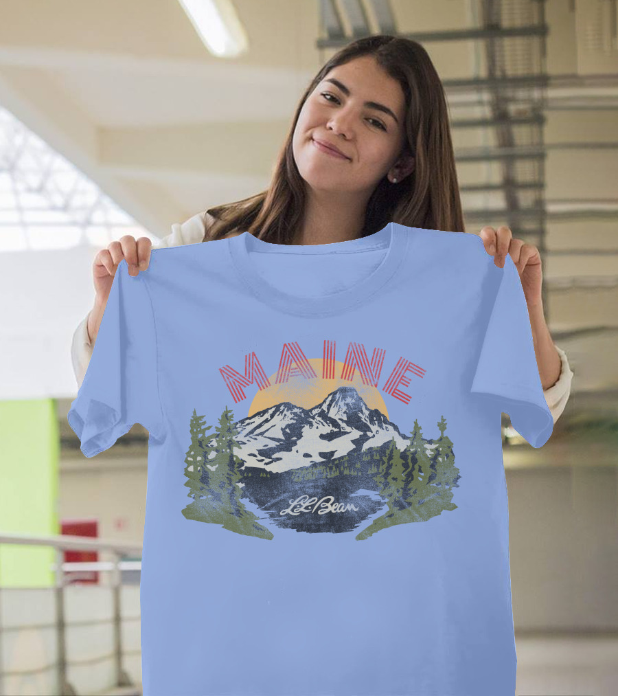 MAINE LL BEAN Mountain Landscape T-Shirt