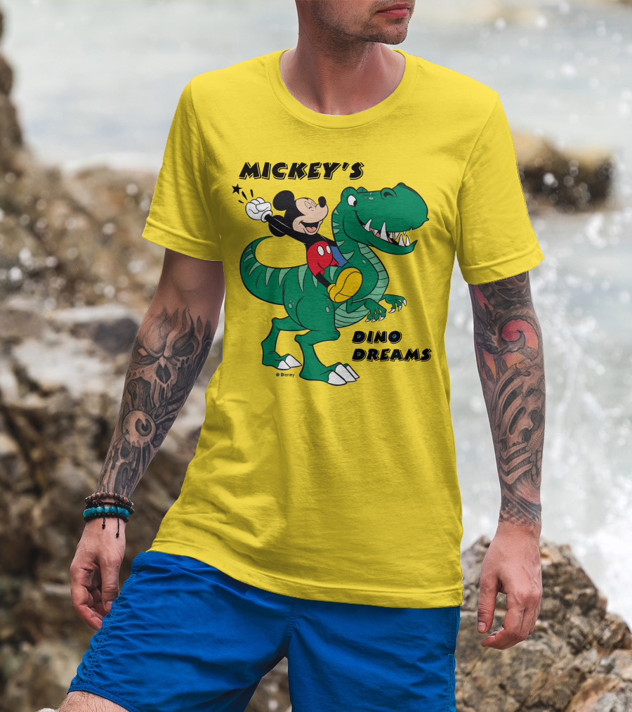 Mickey's Dino Dreams Adventure With Dinosaur Disney T-Shirt