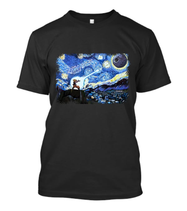 Van Gogh-Ku Starry Night Fusion Battle T-Shirt