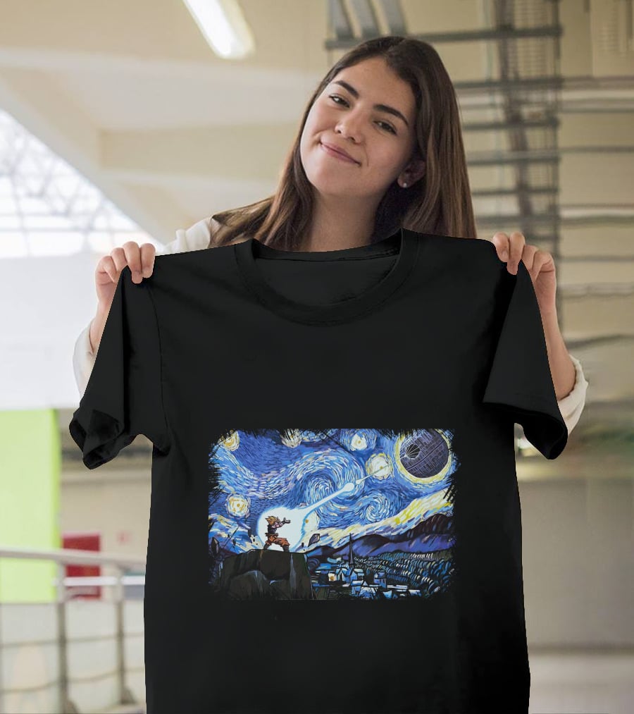 Van Gogh-Ku Starry Night Fusion Battle T-Shirt
